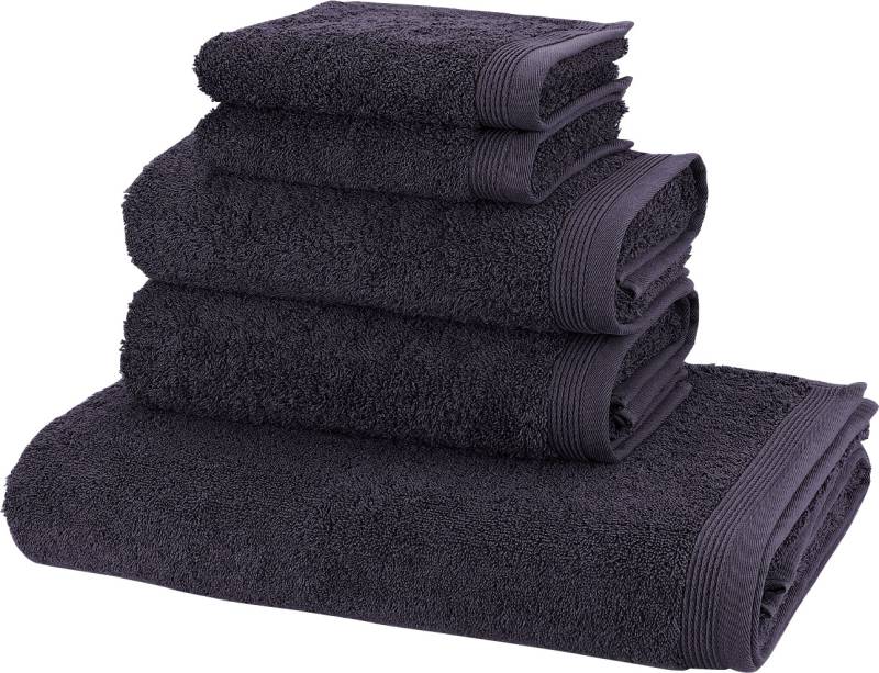 Möve Handtuch Set "Basic", (Set, 5 St., 2 Gästetücher 30x50 cm-2 Handtücher 50x100 cm-1 Badetuch 80x150 cm), 5tlg.-Set: 2xGäste- 2xHand- und 1xBadetuch in Walkfrottier Qualität von Möve