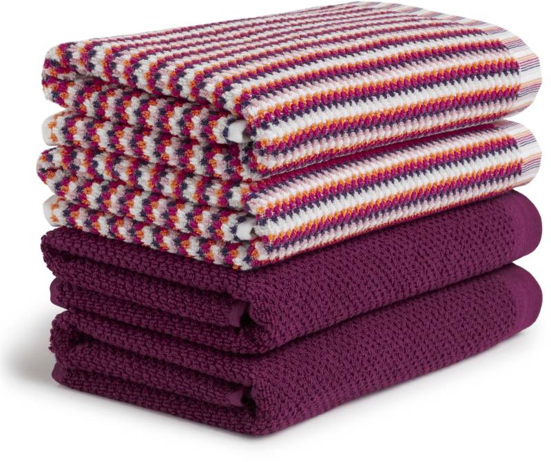 Möve Handtuch Set "Bliss Handtuch Set", Packung, 4 tlg., Walkfrottier, Perlstruktur mit leichtem Massageeffekt von Möve