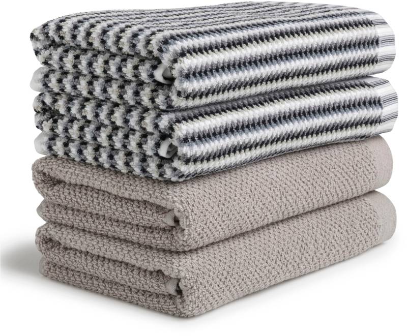 Möve Handtuch Set "Bliss Handtuch Set", Packung, 4 tlg., Walkfrottier, Perlstruktur mit leichtem Massageeffekt von Möve
