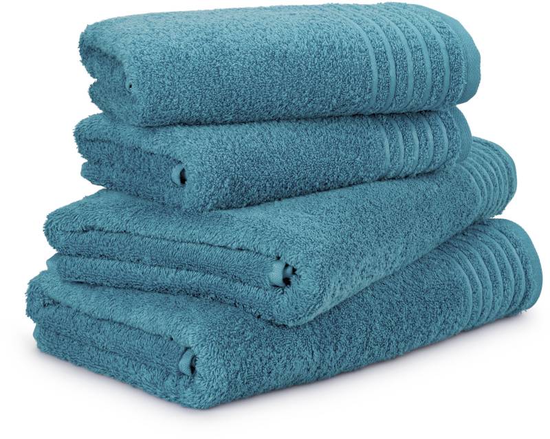 Möve Handtuch Set "New Classic" 4 Stk. Walkfrottier 2x Hand- und 2x Duschtücher, 100% bester Baumwolle (480 g/m²) von Möve