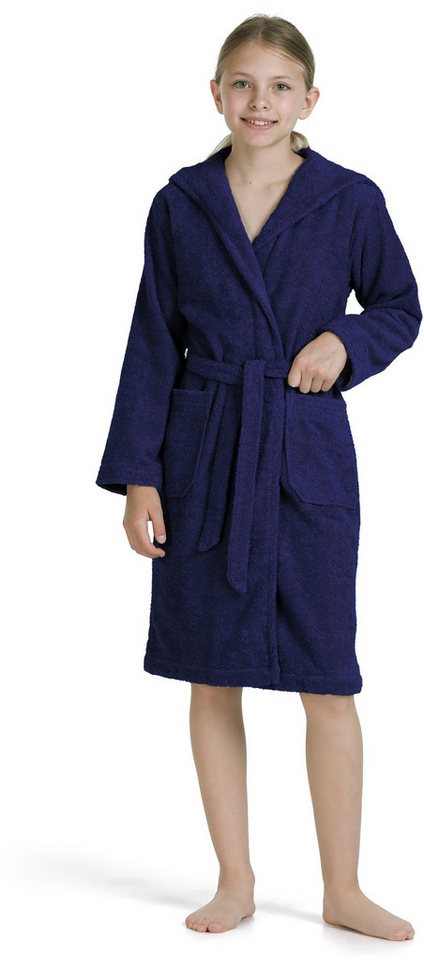 Möve Kinderbademantel Superwuschel, Langform, Walkfrottier, Kapuze, Gürtel von Möve