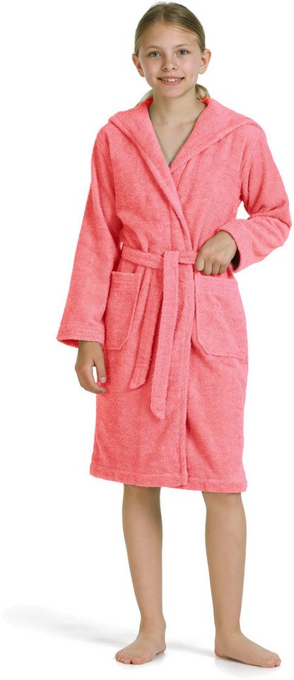 Möve Kinderbademantel Superwuschel, Langform, Walkfrottier, Kapuze, Gürtel von Möve