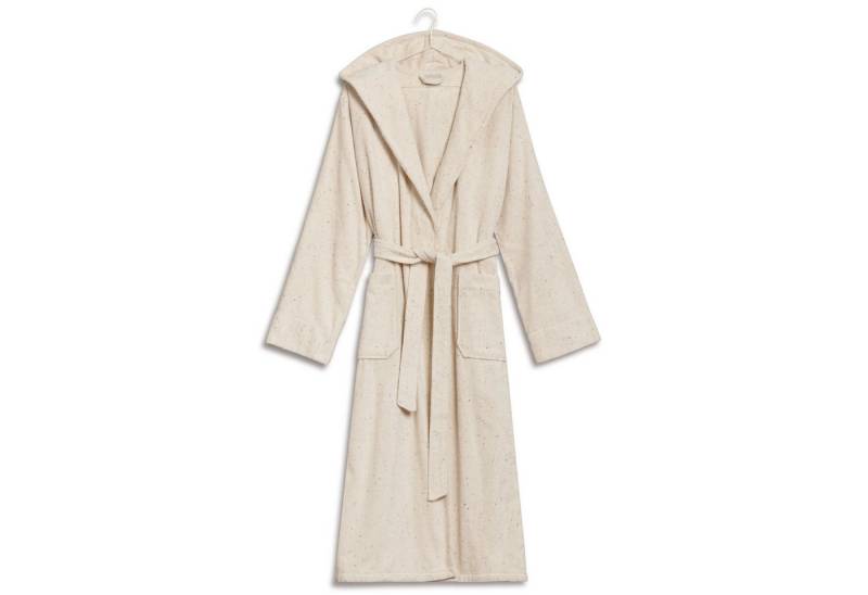 Möve Unisex-Bademantel CALM ESSENCE Kapuze Frottier, Kapuze, 100% Baumwolle, ungefärbtes Garn mit farbigen Noppen von Möve