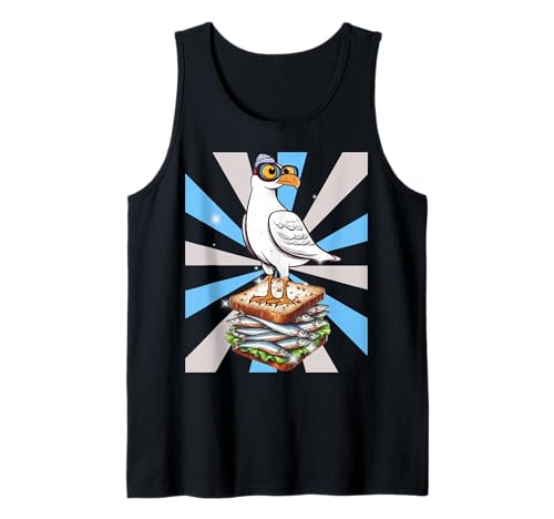 maritim Kinder Sandwidsch Möwe Fisch Fische 60er Tank Top von Möwen Küste Meer Vögel Natur