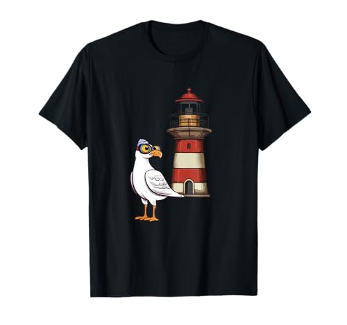 Leuchttürme Leuchtturm Möwen Seefahrer maritim Seemöwe Kind T-Shirt Leuchttürme Leuchtturm Möwen Seefahrer maritim Seemöwe Kind T-Shirt von Möwen Möwe Küste Meer Vögel Natur