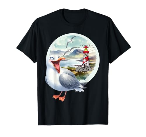 Möwe Kind Leuchtturm Küste Natur Nordsee Ostsee T-Shirt Möwe Kind Leuchtturm Küste Natur Nordsee Ostsee T-Shirt von Möwen Möwe Küste Meer Vögel Natur