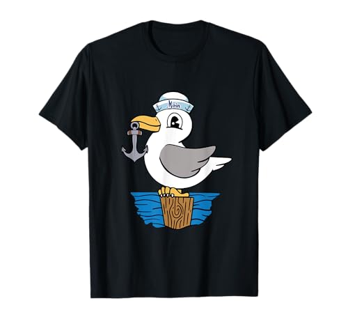 Nordsee Ostsee Möwen Möwe Seevögel Matrosen Anker Kind Moin T-Shirt Nordsee Ostsee Möwen Möwe Seevögel Matrosen Anker Kind Moin T-Shirt von Möwen Möwe Küste Meer Vögel Natur