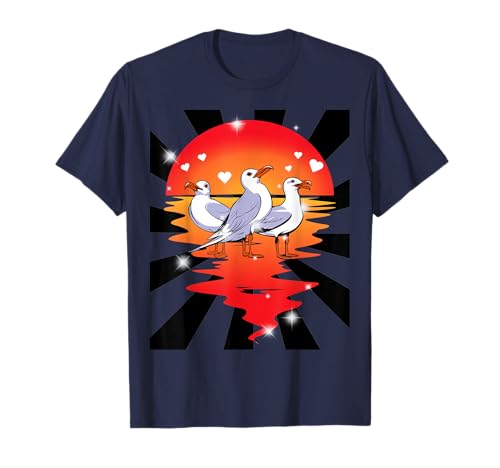 Retro Möwen Möwe Seevögel maritim Frauen Männer Kinder Kind T-Shirt Retro Möwen Möwe Seevögel maritim Frauen Männer Kinder Kind T-Shirt von Möwen Möwe Küste Meer Vögel Natur