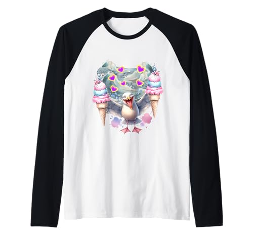 Strand Meer Möwe Lachmöwe EIS maritim Kinder Raglan Strand Meer Möwe Lachmöwe EIS maritim Kinder Raglan von Möwen Möwe Küste Meer Vögel Natur