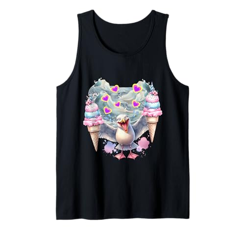 Strand Meer Möwe Lachmöwe EIS maritim Kinder Tank Top Strand Meer Möwe Lachmöwe EIS maritim Kinder Tank Top von Möwen Möwe Küste Meer Vögel Natur
