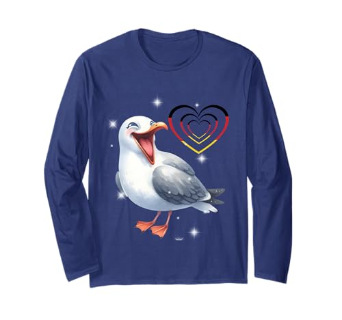 maritim Deutschland Möwe Möwen Lachmöwe Kinder 60er Langarmshirt maritim Deutschland Möwe Möwen Lachmöwe Kinder 60er Langarmshirt von Möwen Möwe Küste Meer Vögel Natur