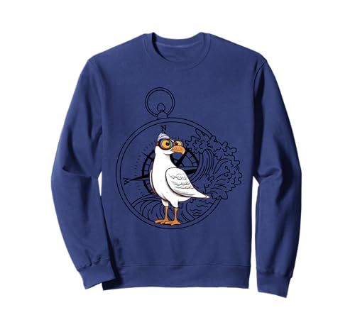 maritim Möwen Möwe Kinder Kompass Kind Windrose Seemöwe Sweatshirt maritim Möwen Möwe Kinder Kompass Kind Windrose Seemöwe Sweatshirt von Möwen Möwe Küste Meer Vögel Natur