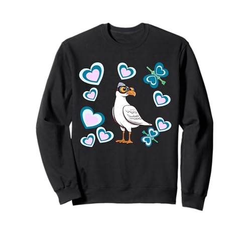 maritim Retro Möwe Kinder Mädchen Jungen 60er Sweatshirt maritim Retro Möwe Kinder Mädchen Jungen 60er Sweatshirt von Möwen Möwe Küste Meer Vögel Natur
