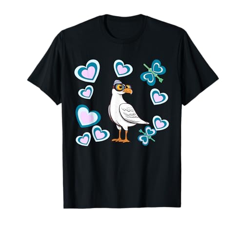 maritim Retro Möwe Kinder Mädchen Jungen 60er T-Shirt maritim Retro Möwe Kinder Mädchen Jungen 60er T-Shirt von Möwen Möwe Küste Meer Vögel Natur