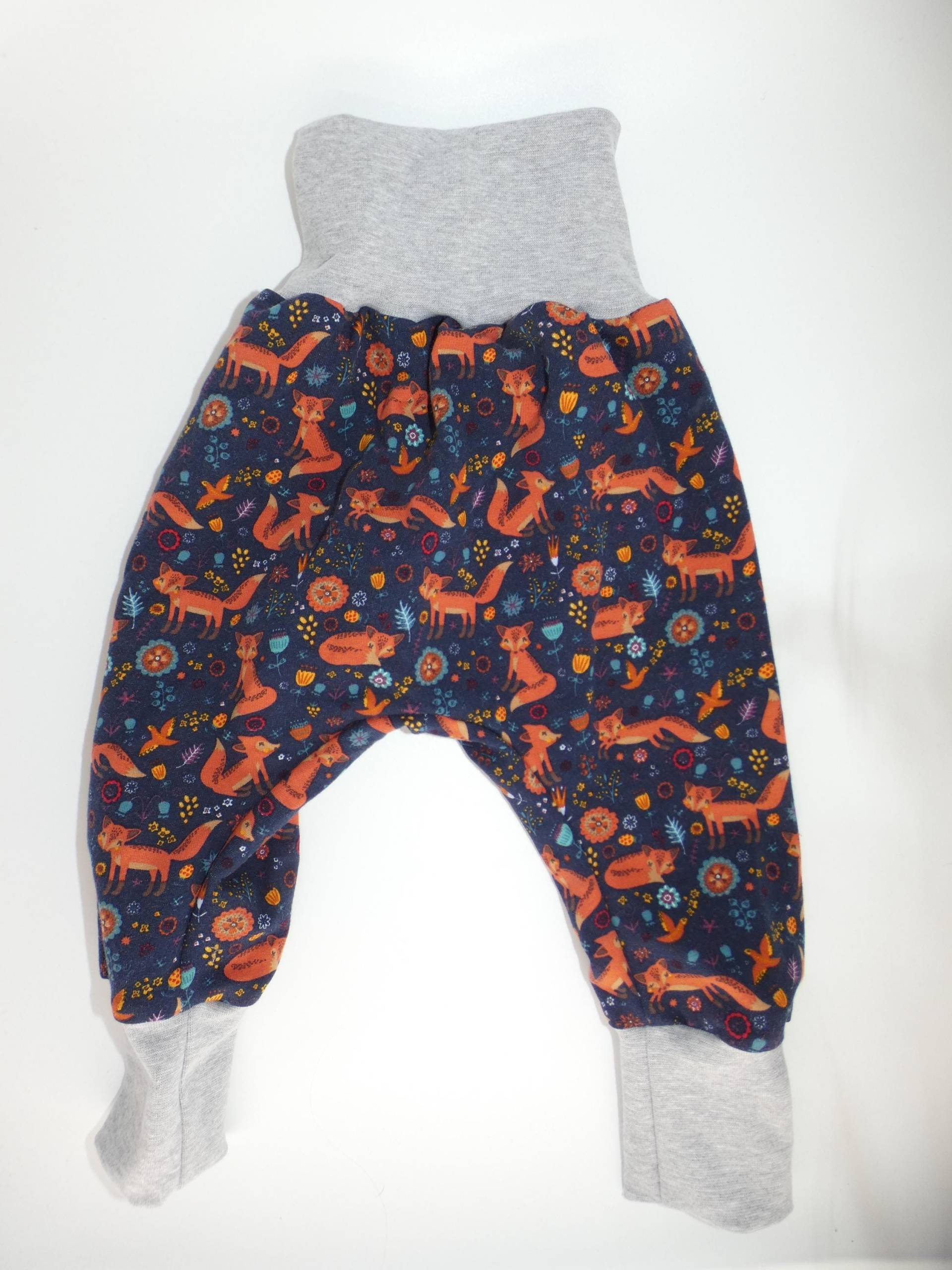 Pumphose, Hose, Sweathose, Winterhose, Sweat, French Terry, Fuchs, Waldtiere, Marine von Moewenkind