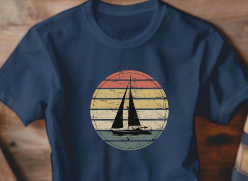 Segelboot Retro Style von Moewy