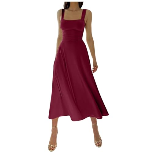 Langes Kleid Damen Sommer Spitze ärmellose Boot Hals Korsett Bustier midi Kleid Hochzeit Cocktail Nacht aus fließendem Maxi Kleid von Moginp