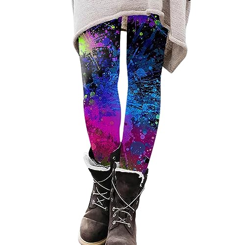 Leggings Damen Thermo Leggings Frauen Gefüttert Baumwolle Leggings Für Damen 3/4 Weiß Sport Leggings Damen Booty Scrunch Grau High Waist 3/4 XXL Bunt Kurze Leggings Booty Scrunch von Moginp