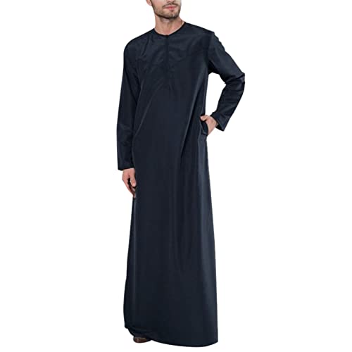 Muslimische Kleider Herren Islamische Maxikleid Kaftan Abaya Islamische Kleidung männer,Herren Muslimische Kleider Arabische Kleidung Lose Lange Ärmel Kaftan Muslimische Kleider von Moginp