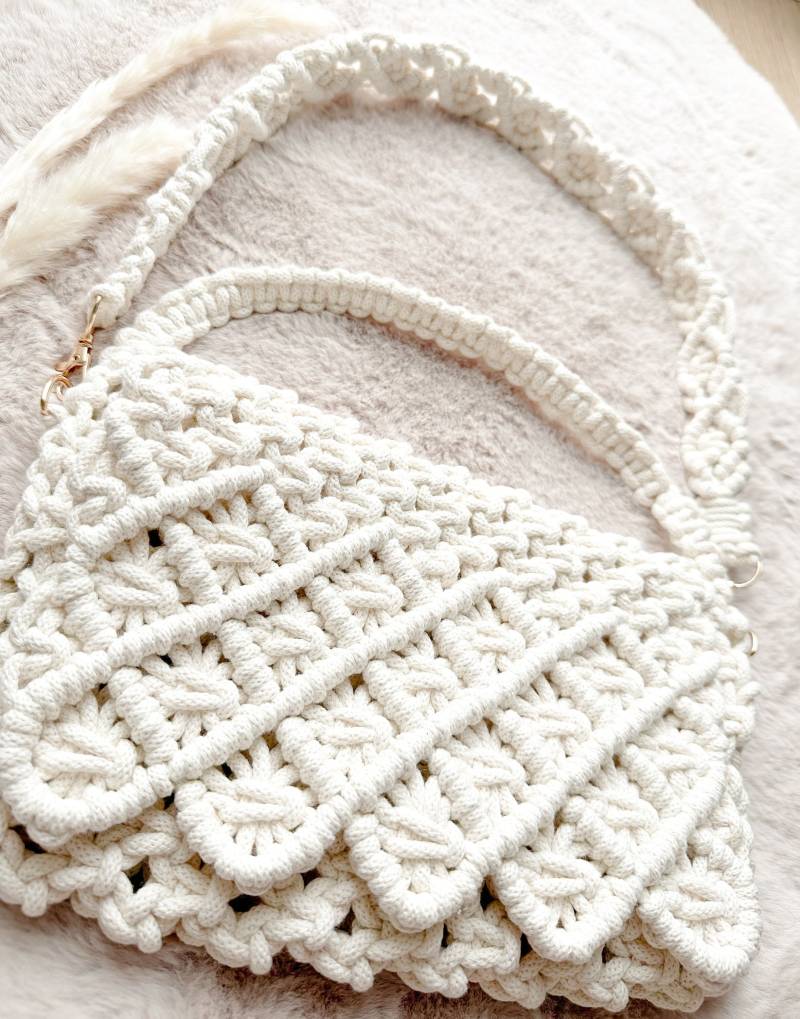 Makramee Handtasche Boho Style Natur | Clutch Festival Sommer Makramee Handtasche Boho Style Natur | Clutch Festival Sommer von MoglieMarito