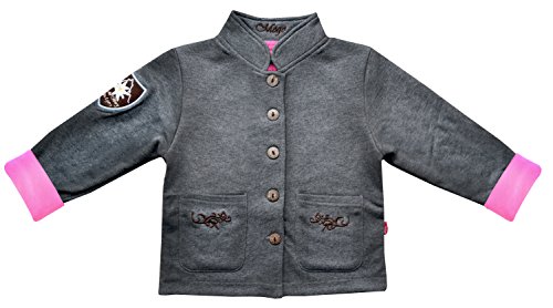 Mogo.cc, Baby-und Kindertrachtenjacke SILBERHORN (aus weicher Baumwolle!) (62/68, Futter pink) von Mogo.cc