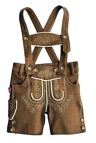 Mogo.cc, Kinderlederhose aus BW, BOPSER, kurz-beige, 122-128, kXL, 7-8 Jahre von Mogo.cc