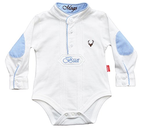 Body Pfoadl, blau, 74/80, M, 6-12 Mon., langarm von Mogo