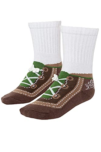 Mogo Baby - Jungen Baby Trachten Socken mit Edelweiß braun, BRAUN, S von Mogo