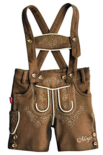 Mogo Jungen Kurze Baby-Hose Lederhosenstyle Hellbraun, HELL/BEIGE (Hellbraun), 62/68 von Mogo