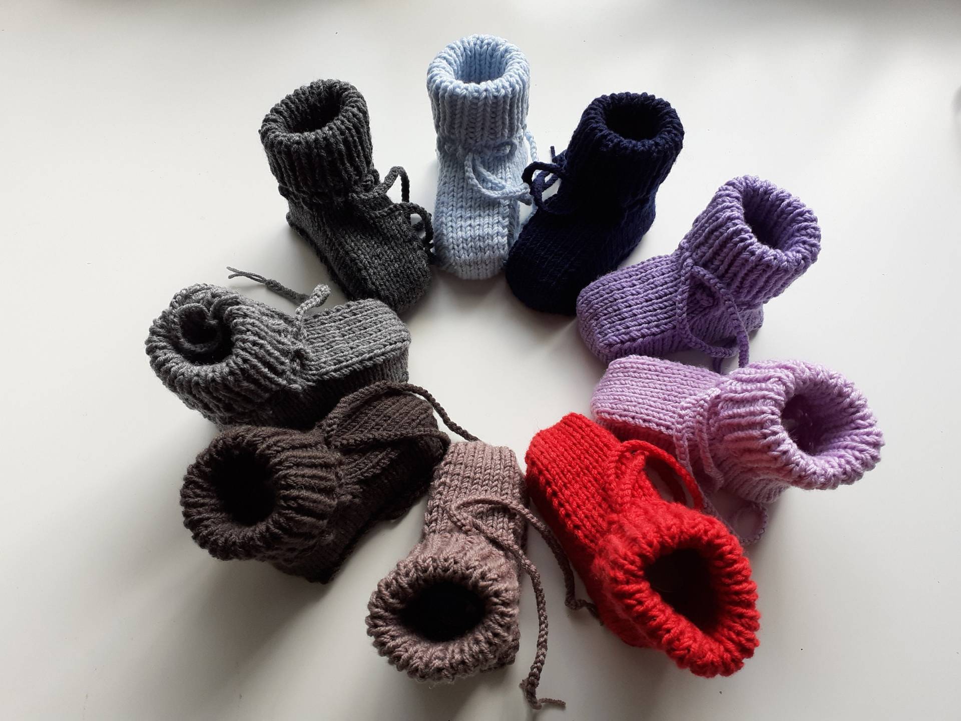 Gestrickte Babyschuhe 0-3 Monate Gestrickte Babyschuhe 0-3 Monate von Mohairschaf