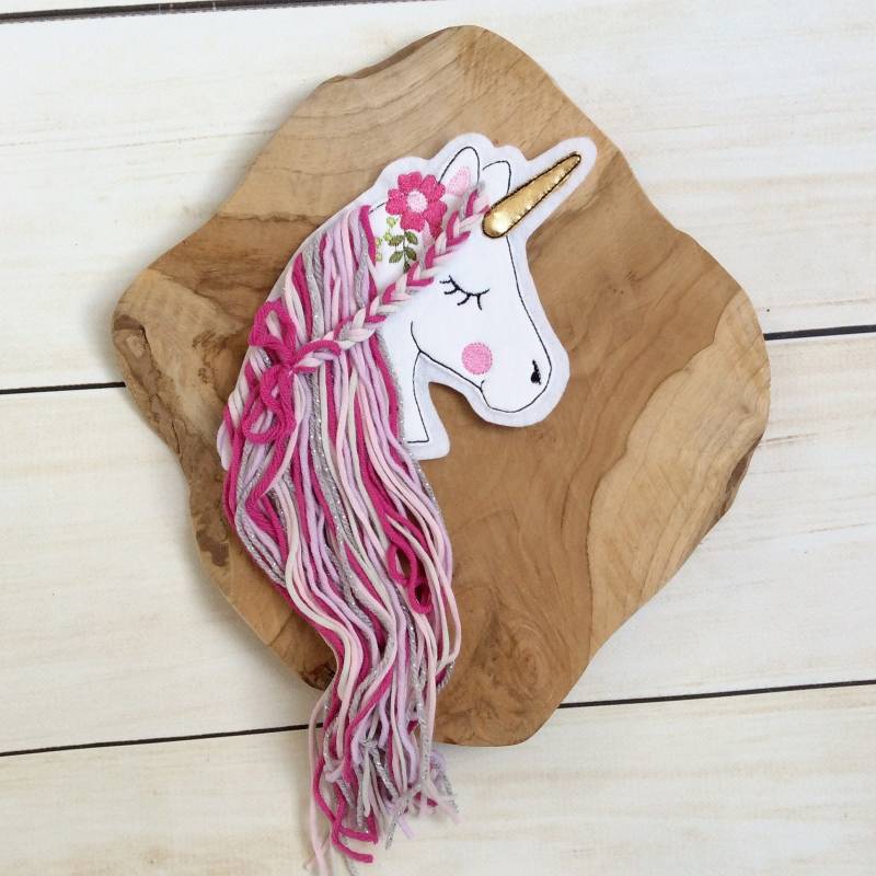 Applikation Boho Einhorn Aufnäher Button Für Schultüte Diy Flicken Patch Motiv Auf Filz Pferd Mit Mähne von MohnblumesWelt