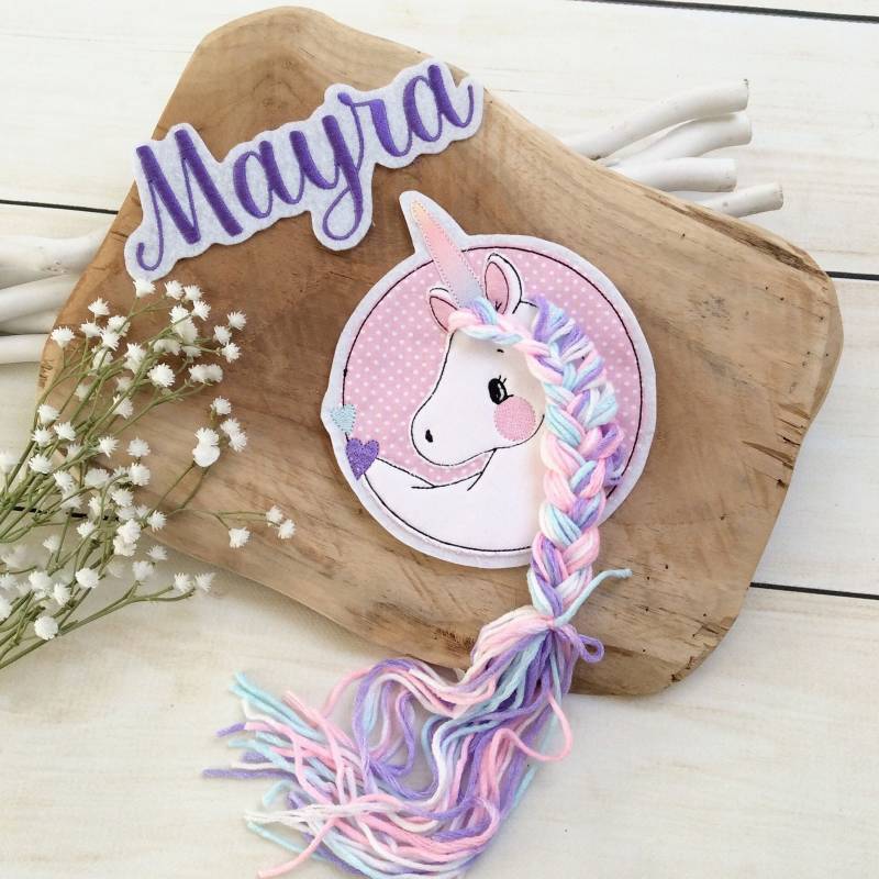 Applikation Einhorn Inkl. Wunschname Aufnäher Button Mit Name Für Schultüte Flicken Patch Auf Filz Pferd Mähne Applikation Einhorn Inkl. Wunschname Aufnäher Button Mit Name Für Schultüte Flicken Patch Auf Filz Pferd Mähne von MohnblumesWelt