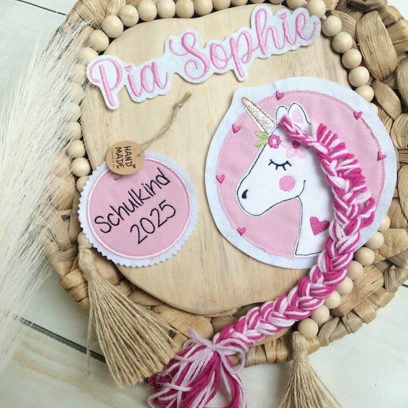 Applikation Einhorn Pferdebutton M Aufnäher Button Für Schultüte Und Diy Pferd Mit Mähne von MohnblumesWelt