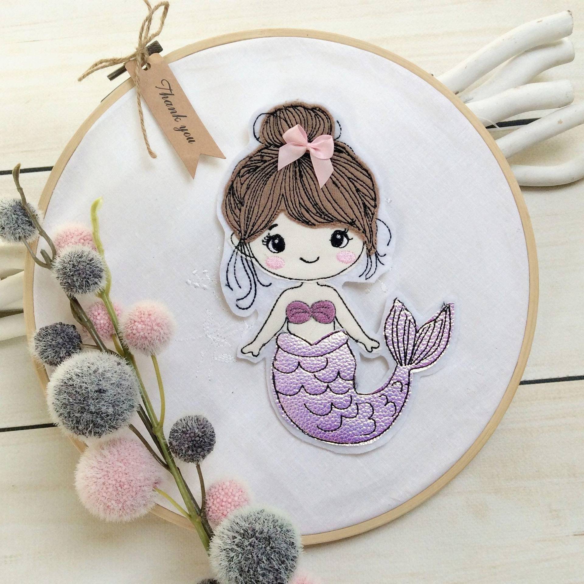 Applikation Nixe Meerjungfrau M Aufnäher Button Schultüte Motiv Für Diy Auf Filz Fertige Applikation Nixe Meerjungfrau M Aufnäher Button Schultüte Motiv Für Diy Auf Filz Fertige von MohnblumesWelt
