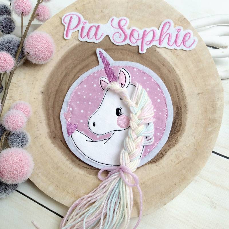 Applikation Pastell Einhorn Inkl. Wunschname Aufnäher Button Mit Name Für Schultüte Flicken Patch Auf Filz Pferd Mähne Applikation Pastell Einhorn Inkl. Wunschname Aufnäher Button Mit Name Für Schultüte Flicken Patch Auf Filz Pferd Mähne von MohnblumesWelt