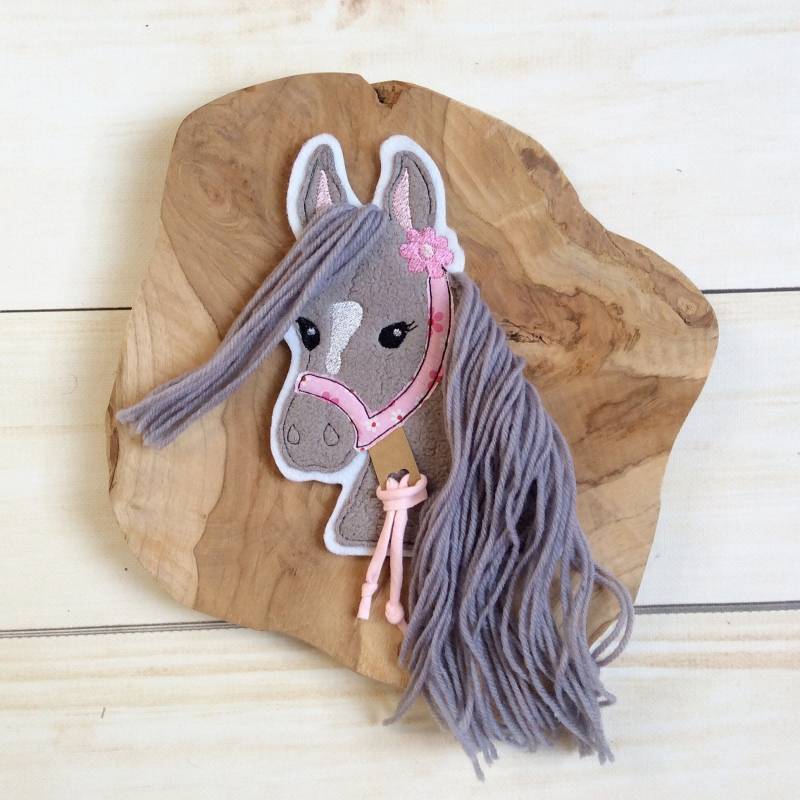 Applikation Pferdekopf Aufnäher Button Für Schultüte Diy Motiv Flicken Patch Auf Filz Pferd Mit Mähne Pony von MohnblumesWelt