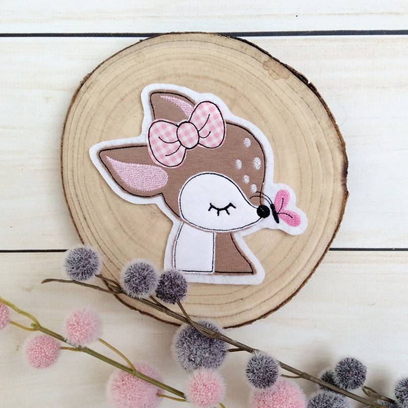 Applikation Reh Aufnäher Button Für Schultüte Und Diy Flicken Patch Auf Filz Mit Rehkitz Schmetterling Applikation Reh Aufnäher Button Für Schultüte Und Diy Flicken Patch Auf Filz Mit Rehkitz Schmetterling von MohnblumesWelt