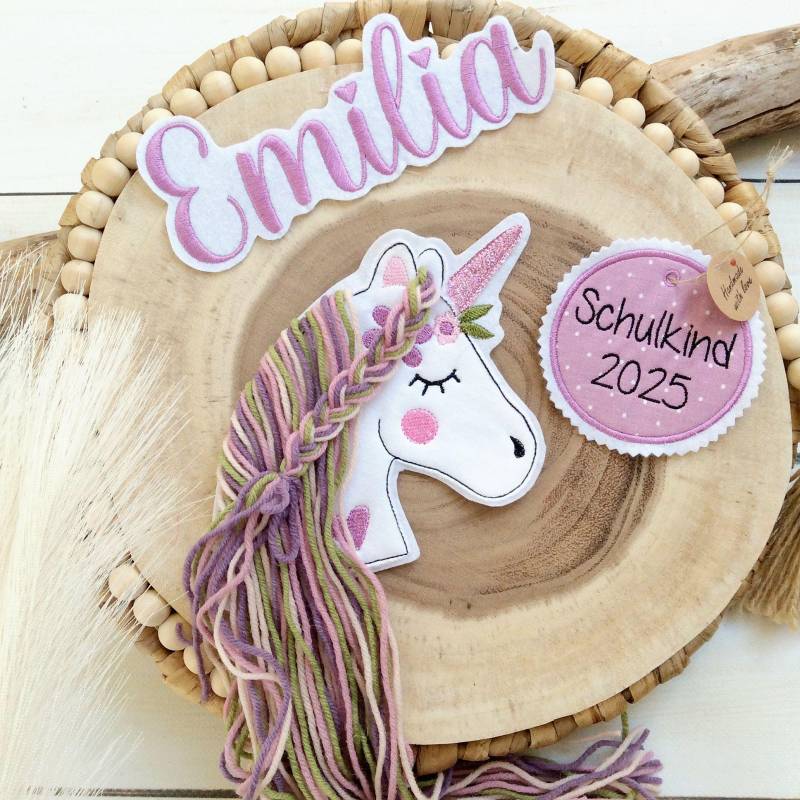 Komplettes Set M Applikation Pferdekopf Aufnäher Button Für Schultüte Und Wunschname Patch Motiv Auf Filz Einhorn Mit Mähne Komplettes Set M Applikation Pferdekopf Aufnäher Button Für Schultüte Und Wunschname Patch Motiv Auf Filz Einhorn Mit Mähne von MohnblumesWelt