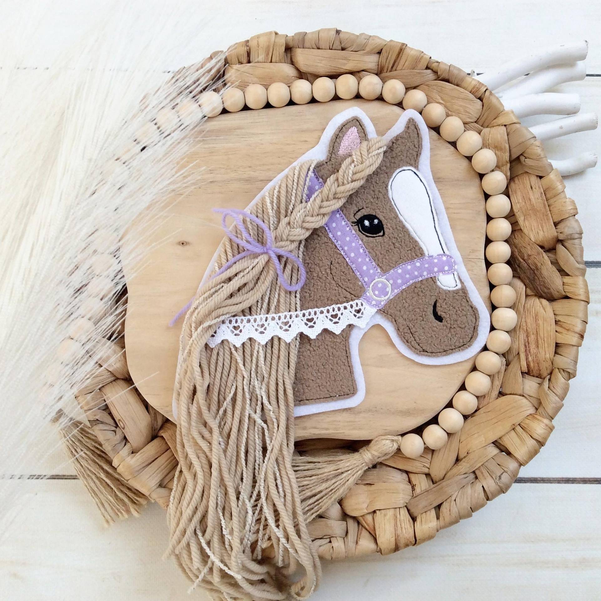 L Applikation Pferd Pferdekopf Aufnäher Button Patch Auf Filz Mit Mähne von MohnblumesWelt