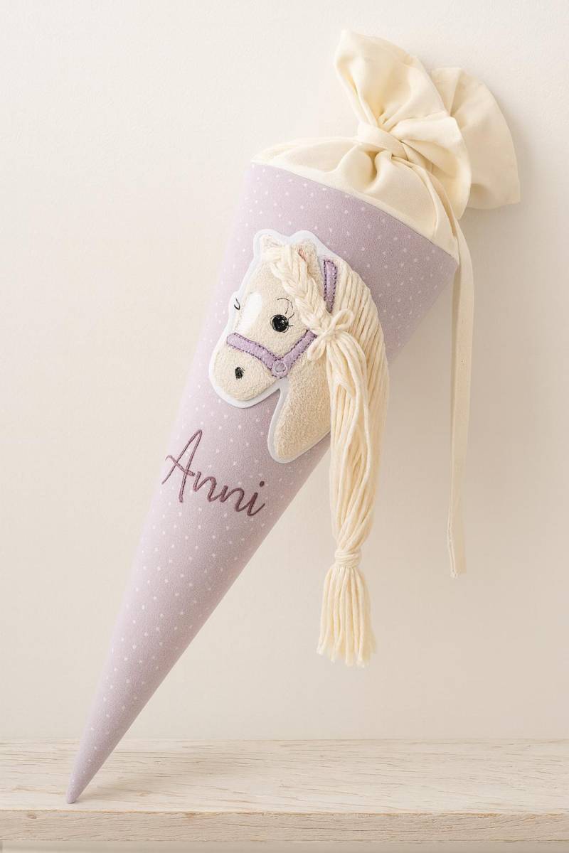 L Applikation Pferdekopf Aufnäher Button Für Schultüte Patch Auf Filz Pferd Mit Mähne Pony Mädchen von MohnblumesWelt