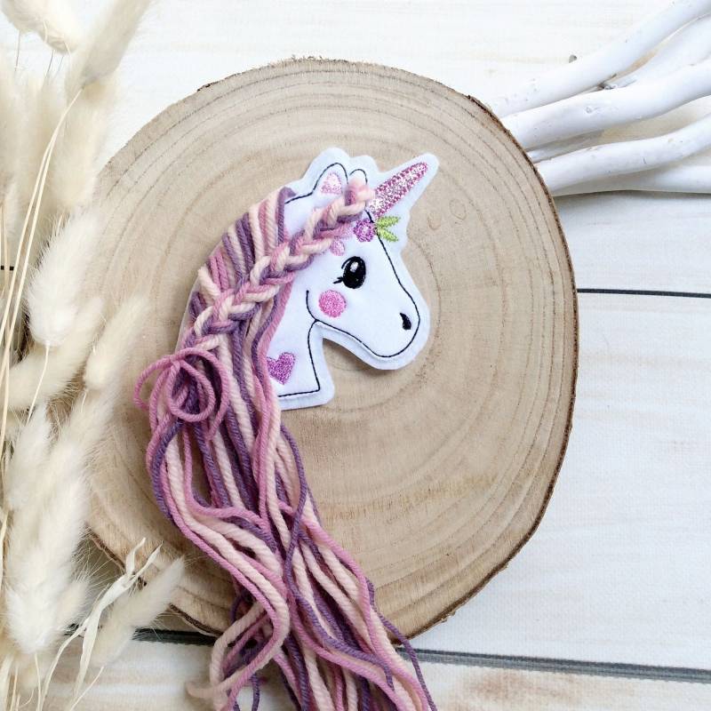S Kleine Applikation Für Geschwister-Tüte Einhorn Pferdekopf Aufnäher Button Schultüte Motiv Auf Filz Einhornkopf Mit Mähne von MohnblumesWelt
