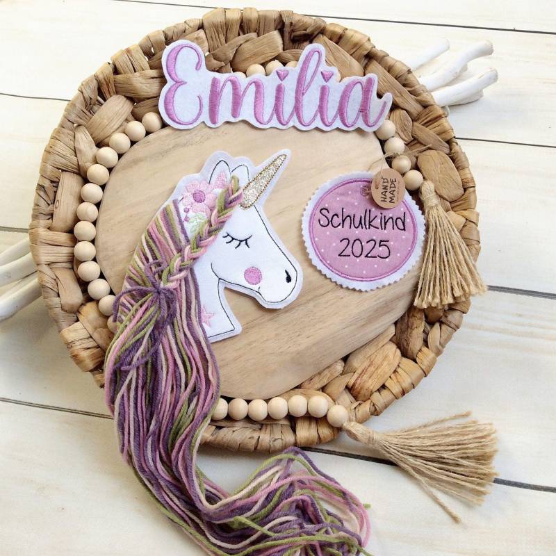 Set Applikation 3D Einhorn Glitzer Mit Name Und Aufnäher Button Schultüte Für Diy Auf Filz Wollhaare Set Applikation 3D Einhorn Glitzer Mit Name Und Aufnäher Button Schultüte Für Diy Auf Filz Wollhaare von MohnblumesWelt