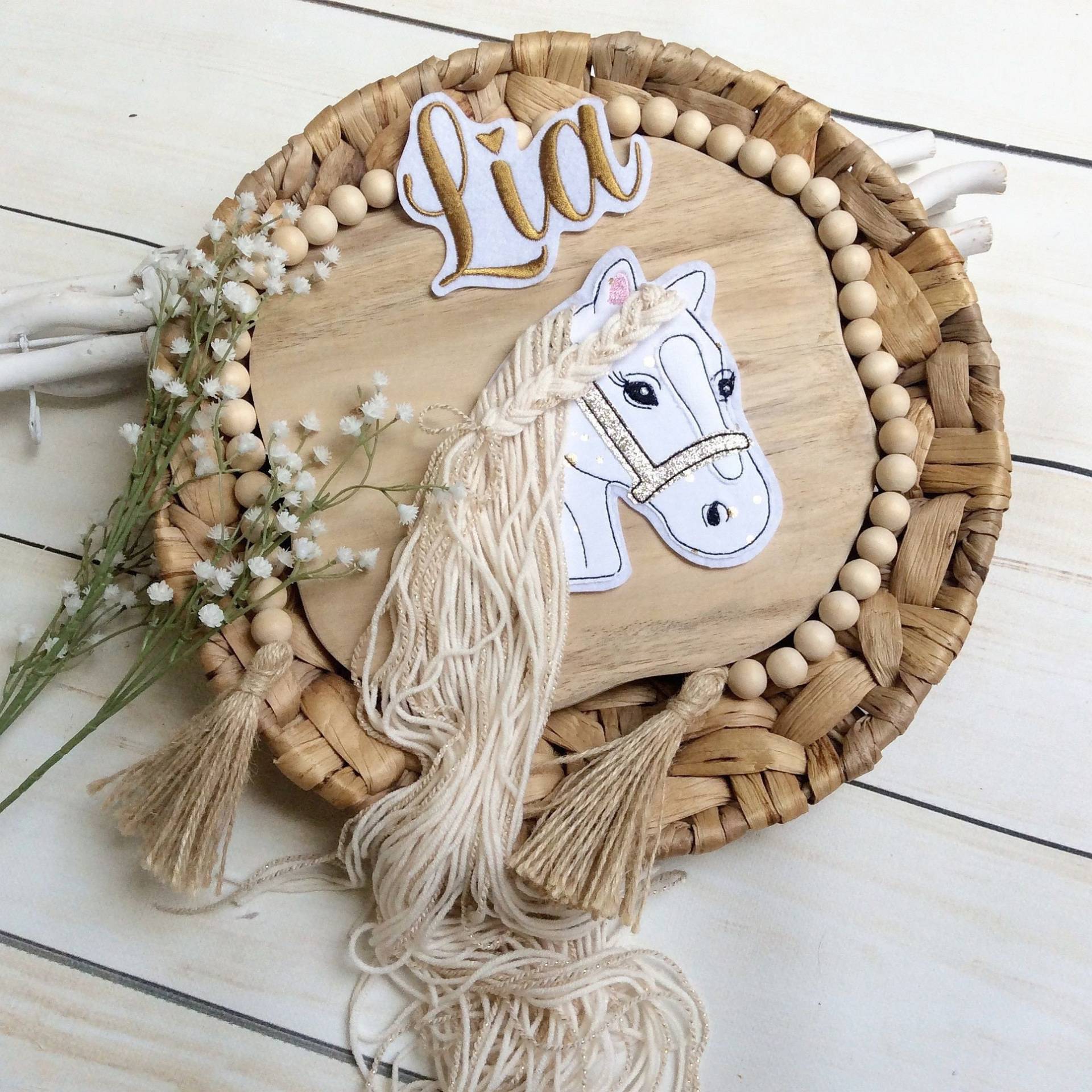 Set Applikation Pferdekopf Aufnäher Button Für Schultüte Und Wunschname Patch Motiv Auf Filz Pferd Mit Mähne in Gold Set Applikation Pferdekopf Aufnäher Button Für Schultüte Und Wunschname Patch Motiv Auf Filz Pferd Mit Mähne in Gold von MohnblumesWelt
