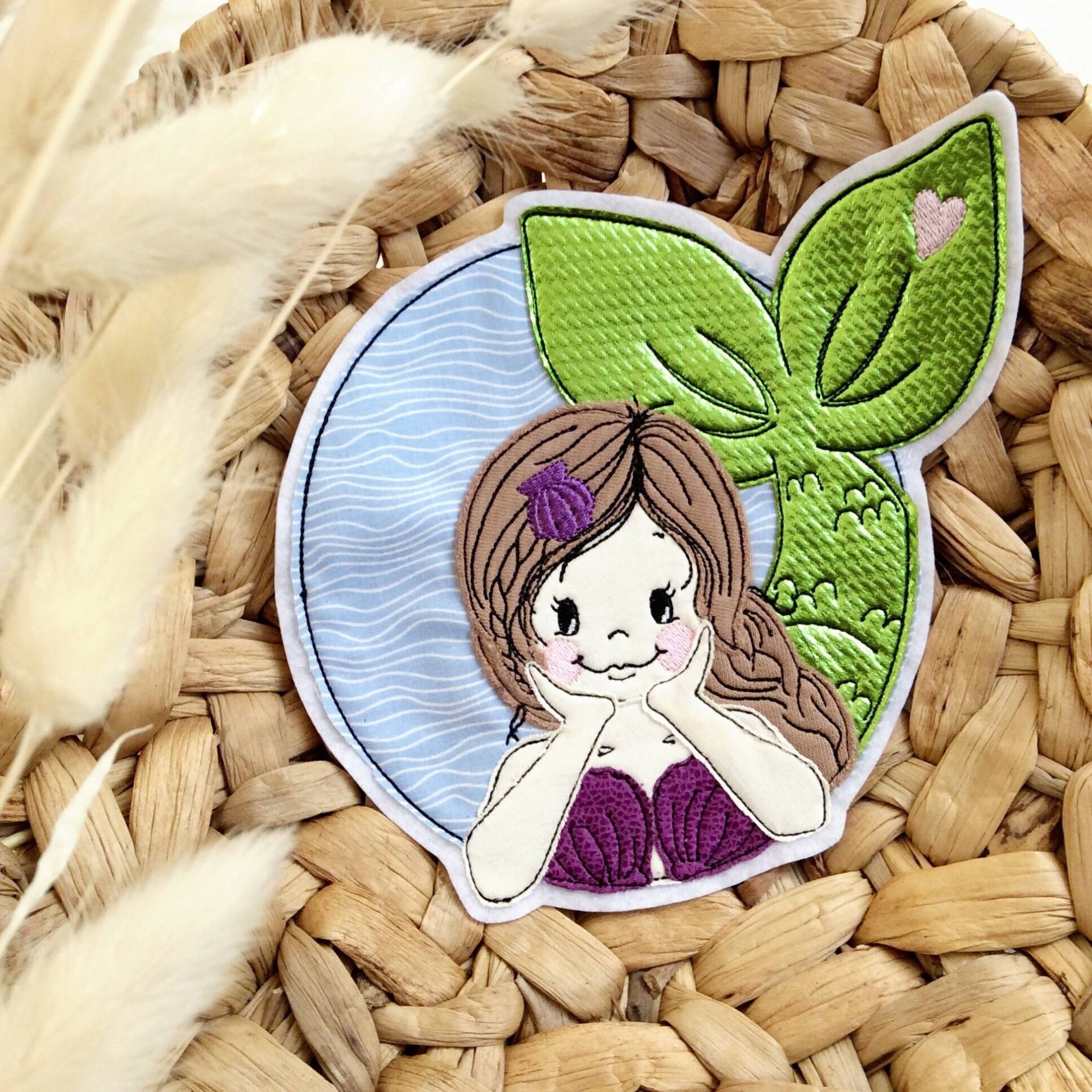 xl Mega Applikation Nixe Meerjungfrau Mit Glitzer Mädchen Aufnäher Button Für Diy Oder Schultüte xl Mega Applikation Nixe Meerjungfrau Mit Glitzer Mädchen Aufnäher Button Für Diy Oder Schultüte von MohnblumesWelt