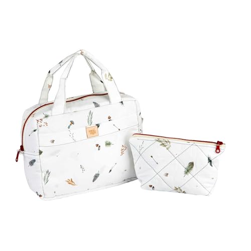 Moi Mili Kosmetiktaschen-Set für Frauen Make-up-Taschen für Reisen Schminktasche mit Handgriffen Wald-Motive von Moi Mili