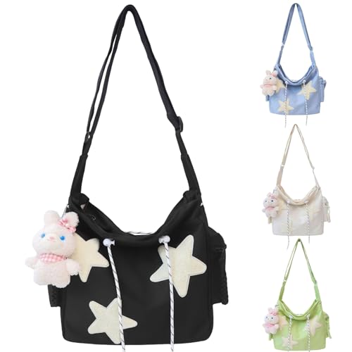 Moilkooe Y2K Umhängetasche aus Kordsamt, Kawaii-Kuriertasche, große Kapazität, vielseitige Crossbody-Tragetasche mit mehreren Taschen, verstellbarer Riemen für Arbeit, Schule, Reisen, Ausflug Moilkooe Y2K Umhängetasche aus Kordsamt, Kawaii-Kuriertasche, große Kapazität, vielseitige Crossbody-Tragetasche mit mehreren Taschen, verstellbarer Riemen für Arbeit, Schule, Reisen, Ausflug von Moilkooe