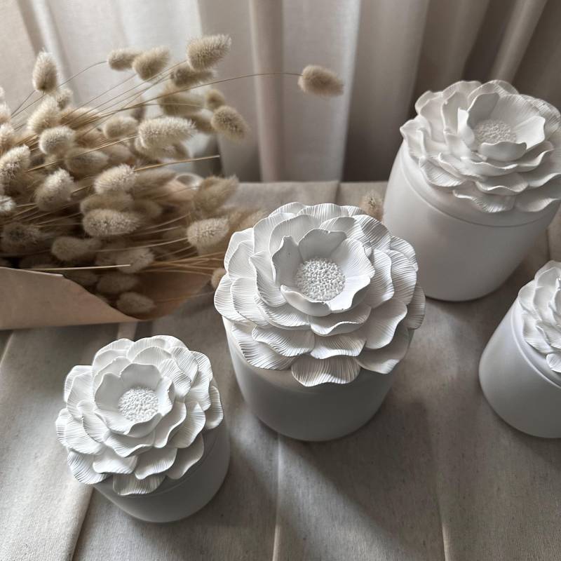 Schmuckbox Blumendesign | Keramikdose Flower-Design Schmuckdose Handgemachte von MoinHomeVibesDE