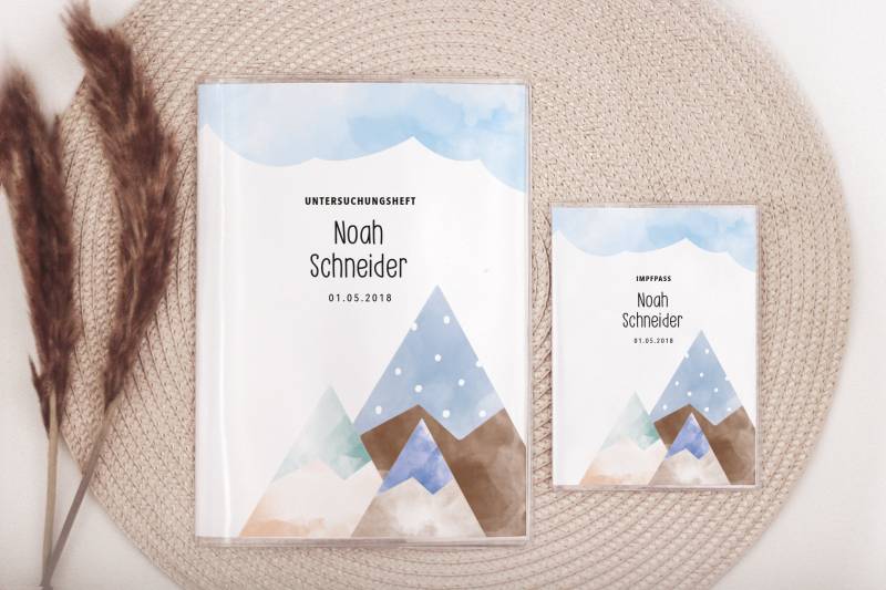 Set U-Heft Und Impfpass Personalisiert "Berge" , , Bitte Produktdetails Lesen von MoinMagda