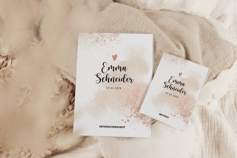 Set U-Heft Und Impfpass Personalisiert "Blush", Bitte Produktdetails Lesen von MoinMagda