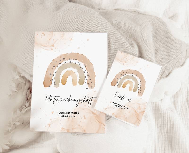 Set U-Heft Und Impfpass Personalisiert Ilari Beige von MoinMagda